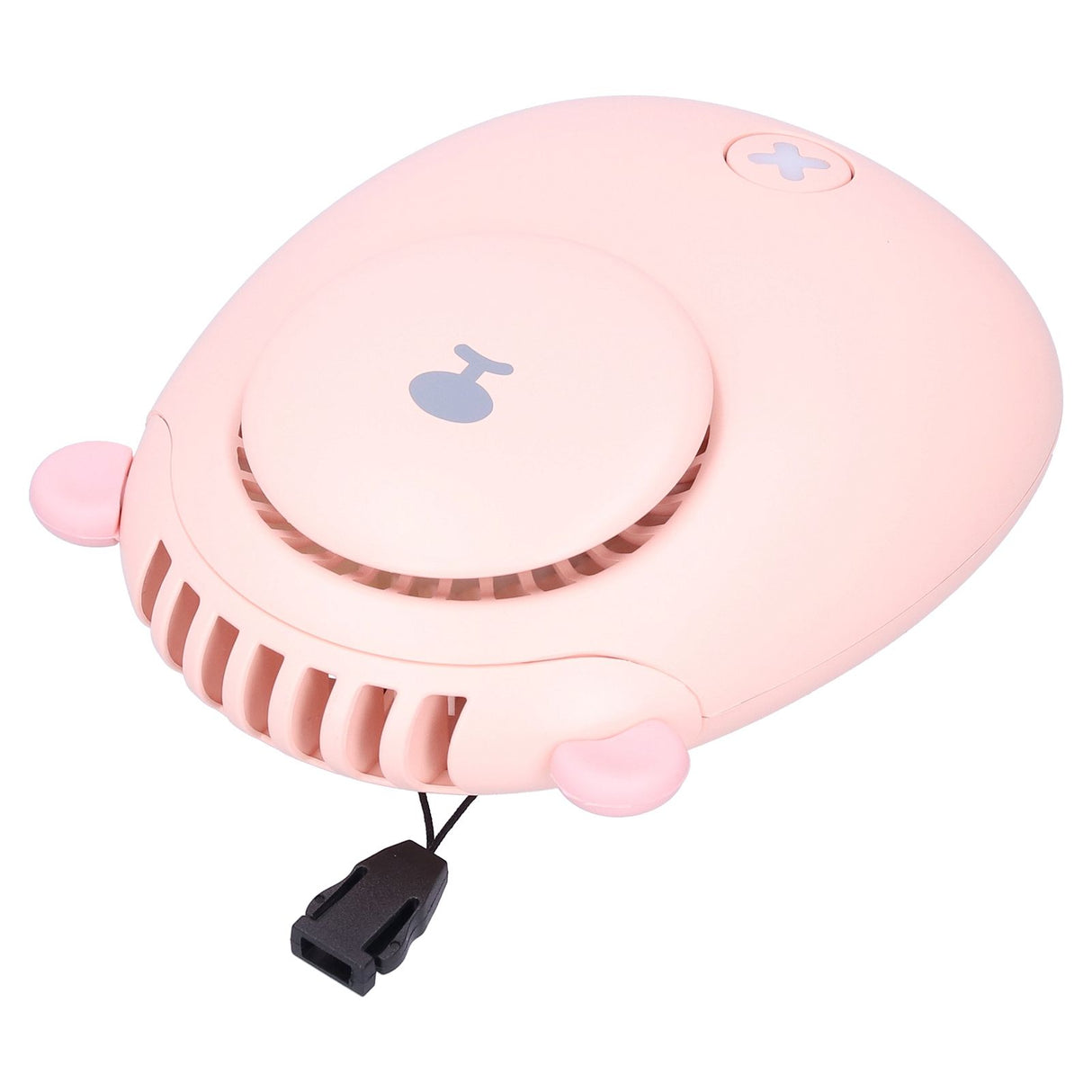Electric Fan Hanging Neck Portable Mini Fan with 3‑Gear Wind Speed USB Charging for SummerPink