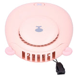 Electric Fan Hanging Neck Portable Mini Fan with 3‑Gear Wind Speed USB Charging for SummerPink - Extra Image