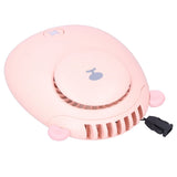 Electric Fan Hanging Neck Portable Mini Fan with 3‑Gear Wind Speed USB Charging for SummerPink - Extra Image