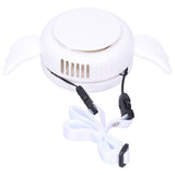 Adjustable USB Charging Electric Fan Portable Hanging Neck No‑Blade Electric Fan for Home OutdoorWhite - Close-Up Angle