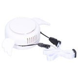 Adjustable USB Charging Electric Fan Portable Hanging Neck No‑Blade Electric Fan for Home OutdoorWhite - Low Angle