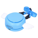 Adjustable USB Charging Electric Fan Portable Hanging Neck No‑Blade Electric Fan for Home OutdoorBlue - Side View