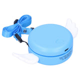 Adjustable USB Charging Electric Fan Portable Hanging Neck No‑Blade Electric Fan for Home OutdoorBlue