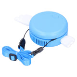 Adjustable USB Charging Electric Fan Portable Hanging Neck No‑Blade Electric Fan for Home OutdoorBlue