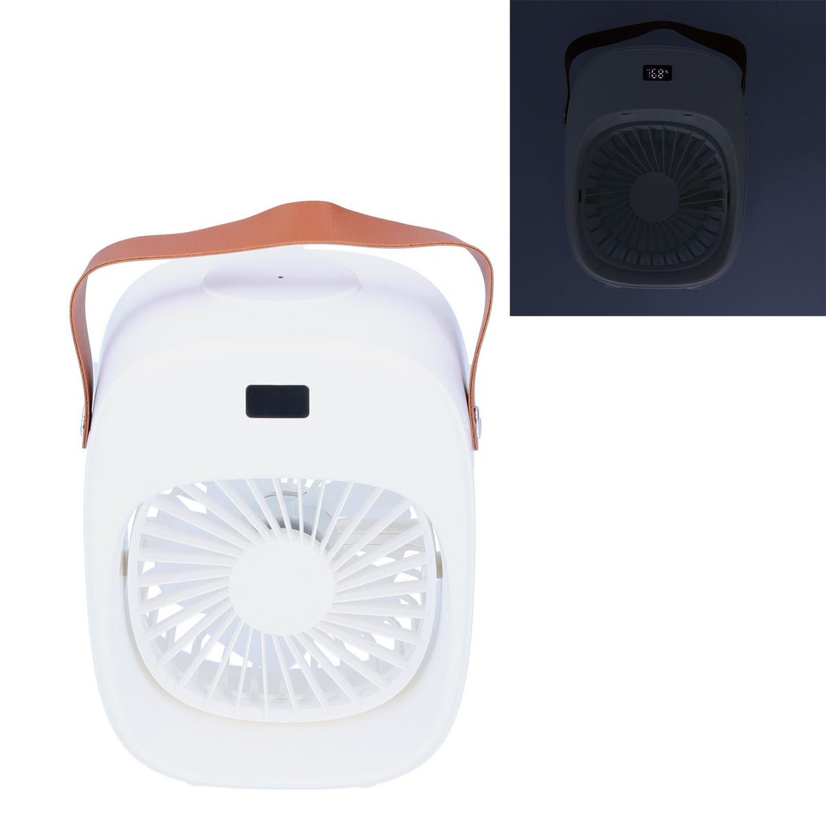 Adjustable Electric Fan Portable Spray Humidification Electric Fan for Home Outdoor DormitoryWhite