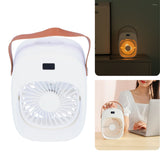 Adjustable Electric Fan Portable Spray Humidification Electric Fan for Home Outdoor DormitoryWhite - Extra Image