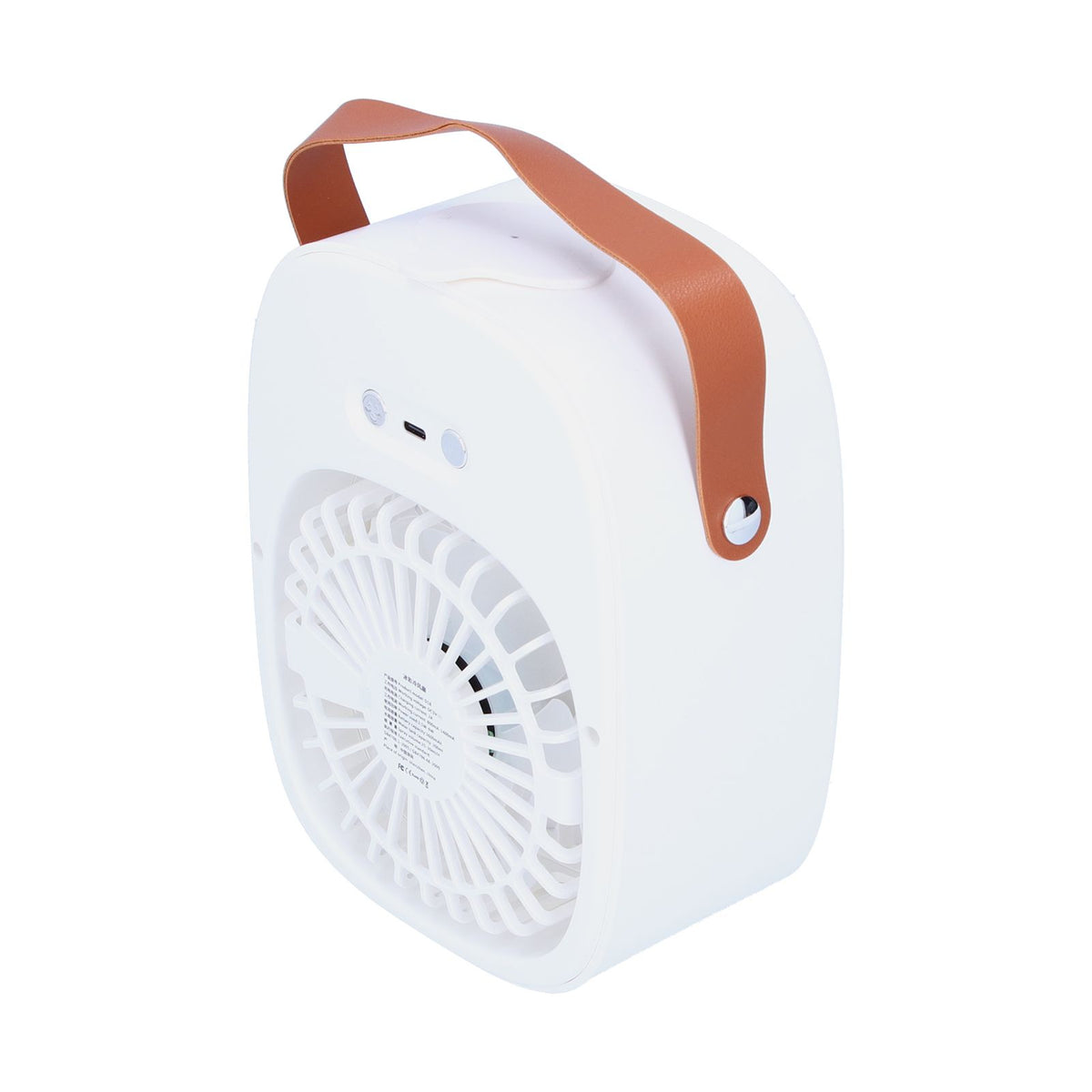 Adjustable Electric Fan Portable Spray Humidification Electric Fan for Home Outdoor DormitoryWhite
