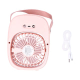 Adjustable Electric Fan Portable Spray Humidification Electric Fan for Home Outdoor DormitoryPink