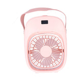 Adjustable Electric Fan Portable Spray Humidification Electric Fan for Home Outdoor DormitoryPink - Side View