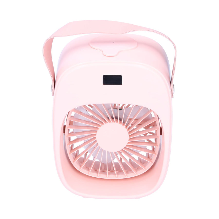Adjustable Electric Fan Portable Spray Humidification Electric Fan for Home Outdoor DormitoryPink