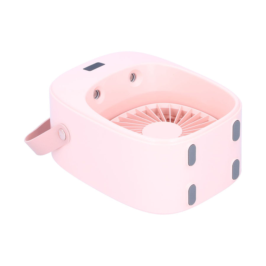 Adjustable Electric Fan Portable Spray Humidification Electric Fan for Home Outdoor DormitoryPink