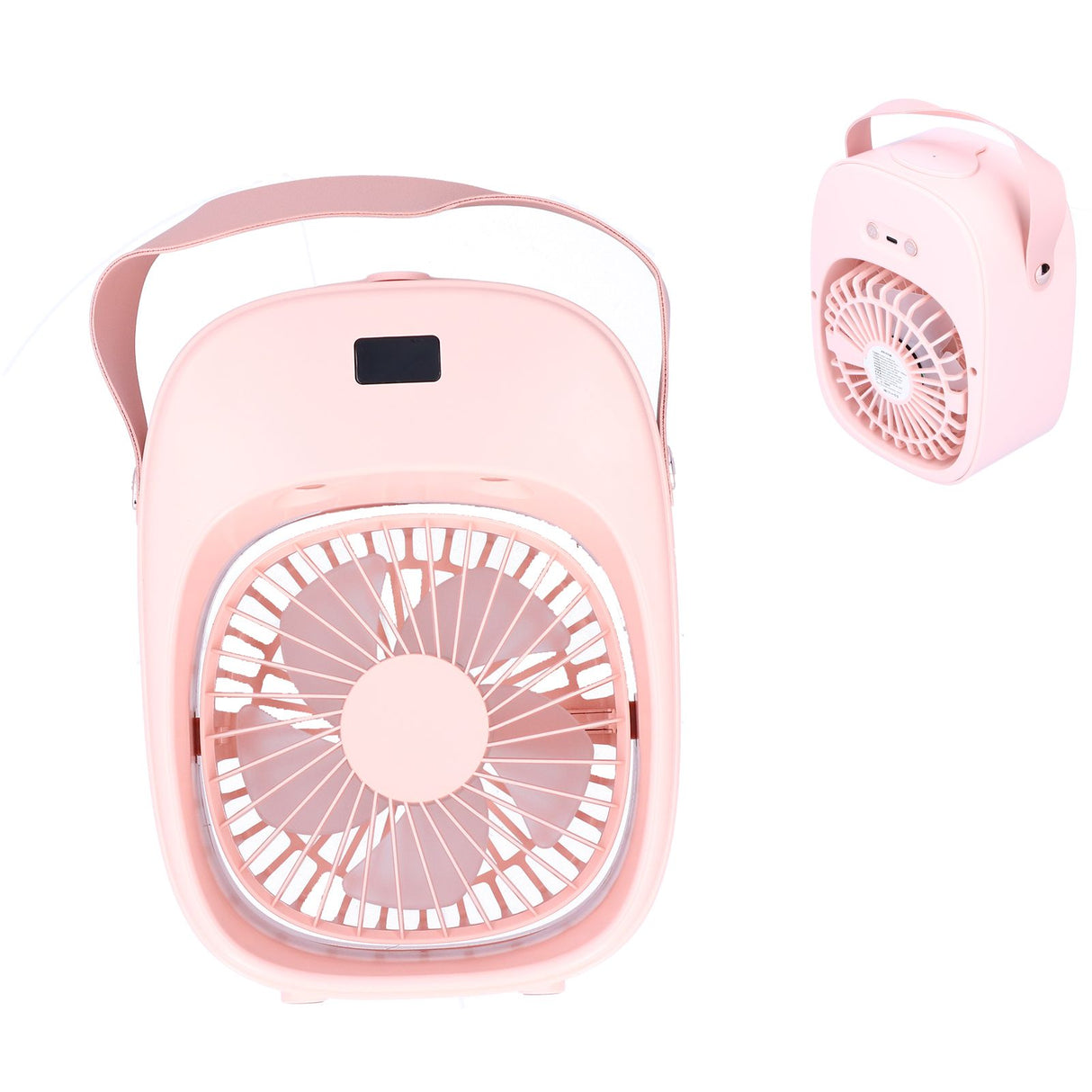 Adjustable Electric Fan Portable Spray Humidification Electric Fan for Home Outdoor DormitoryPink