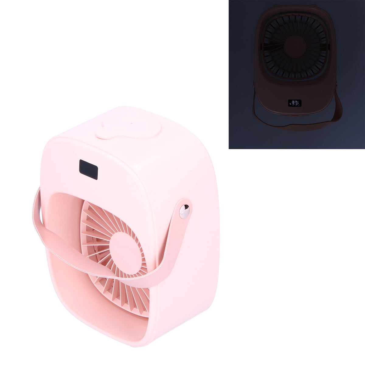 Adjustable Electric Fan Portable Spray Humidification Electric Fan for Home Outdoor DormitoryPink