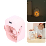 Adjustable Electric Fan Portable Spray Humidification Electric Fan for Home Outdoor DormitoryPink - Extra Image