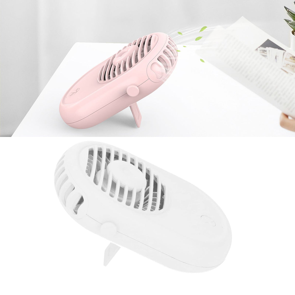 Portable Handheld Electric Fan Mini Compact Neck Hanging Fan for Summer Home Office UseWhite