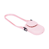 Neck Hanging Fan Mini Small Portable Silent Handheld Electric Fan for Home Office OutdoorPink - Top-Down View