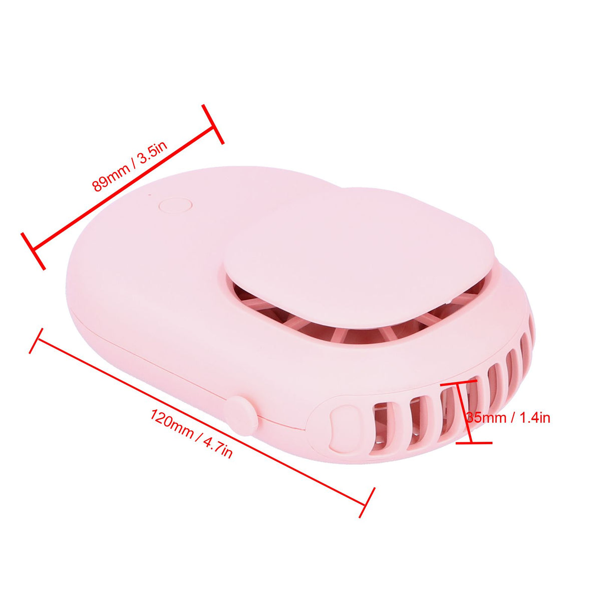Neck Hanging Fan Mini Small Portable Silent Handheld Electric Fan for Home Office OutdoorPink