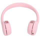 Fanless Hanging Neck Fan Adjustable USB Charging Silent Sports Fan for Home School OutdoorPink 2000mAh