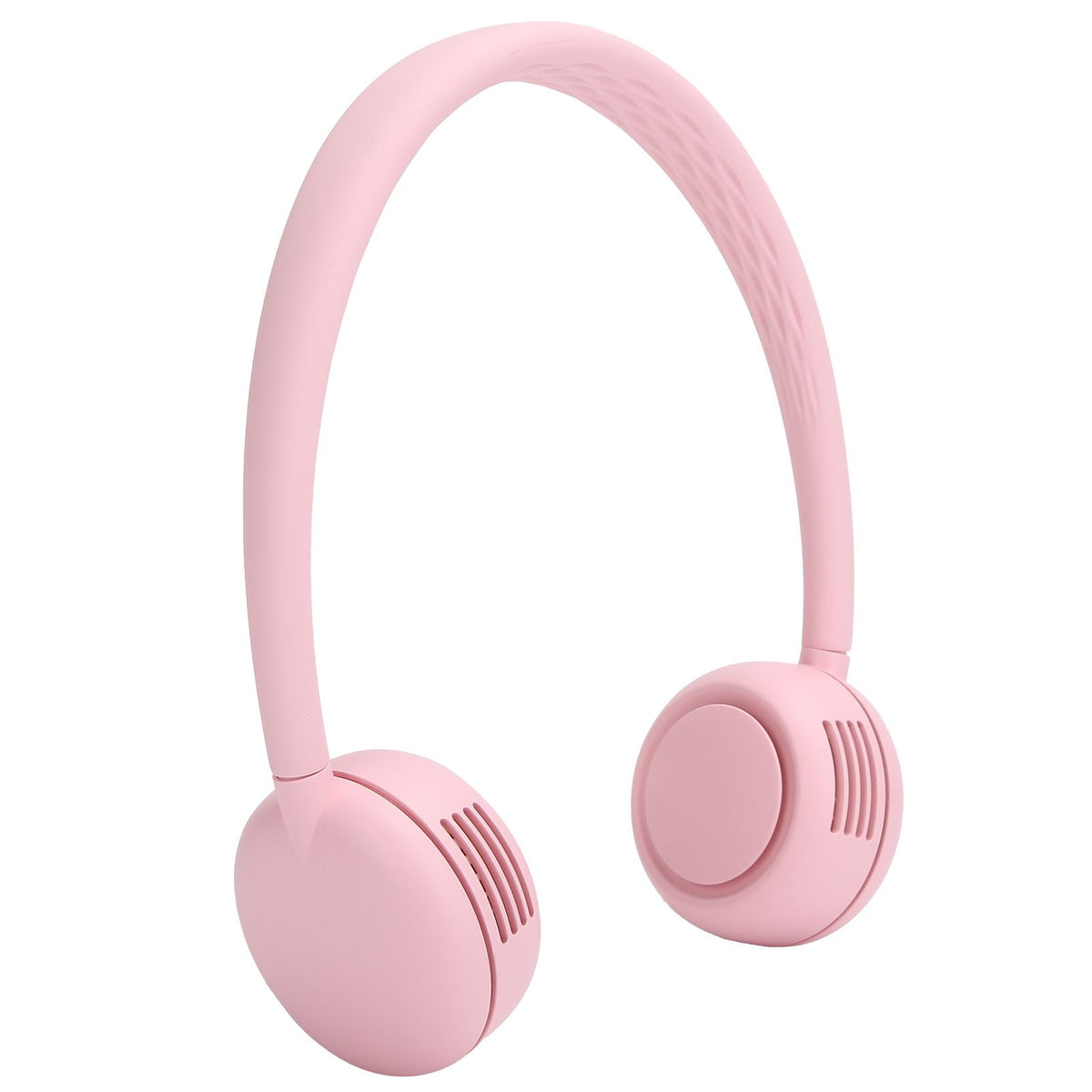 Fanless Hanging Neck Fan Adjustable USB Charging Silent Sports Fan for Home School OutdoorPink 2000mAh