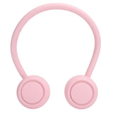 Fanless Hanging Neck Fan Adjustable USB Charging Silent Sports Fan for Home School OutdoorPink 2000mAh