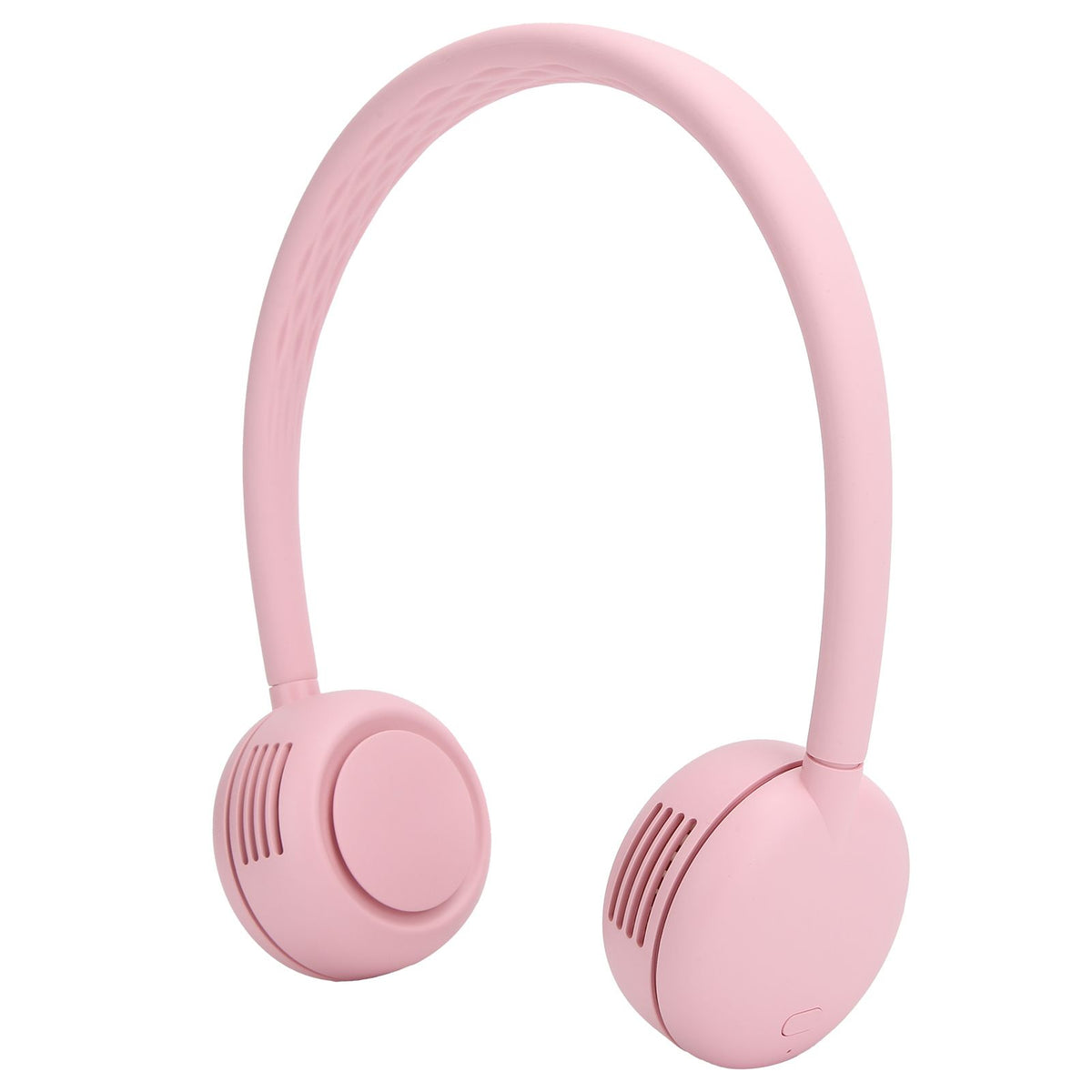 Fanless Hanging Neck Fan Adjustable USB Charging Silent Sports Fan for Home School OutdoorPink 2000mAh