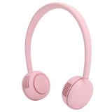Fanless Hanging Neck Fan Adjustable USB Charging Silent Sports Fan for Home School OutdoorPink 2000mAh