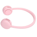 Fanless Hanging Neck Fan Adjustable USB Charging Silent Sports Fan for Home School OutdoorPink 2000mAh