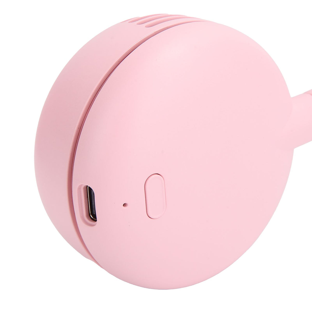 Fanless Hanging Neck Fan Adjustable USB Charging Silent Sports Fan for Home School OutdoorPink 2000mAh