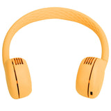 Fanless Hanging Neck Fan Adjustable USB Charging Silent Sports Fan for Home School OutdoorYellow 2000mAh