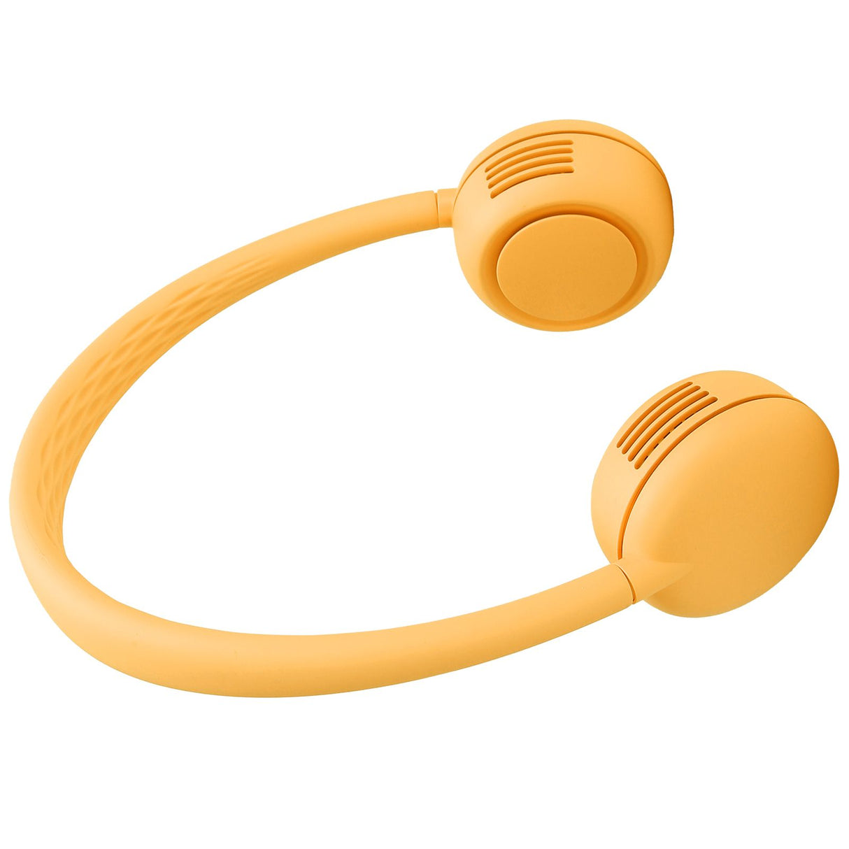 Fanless Hanging Neck Fan Adjustable USB Charging Silent Sports Fan for Home School OutdoorYellow 2000mAh