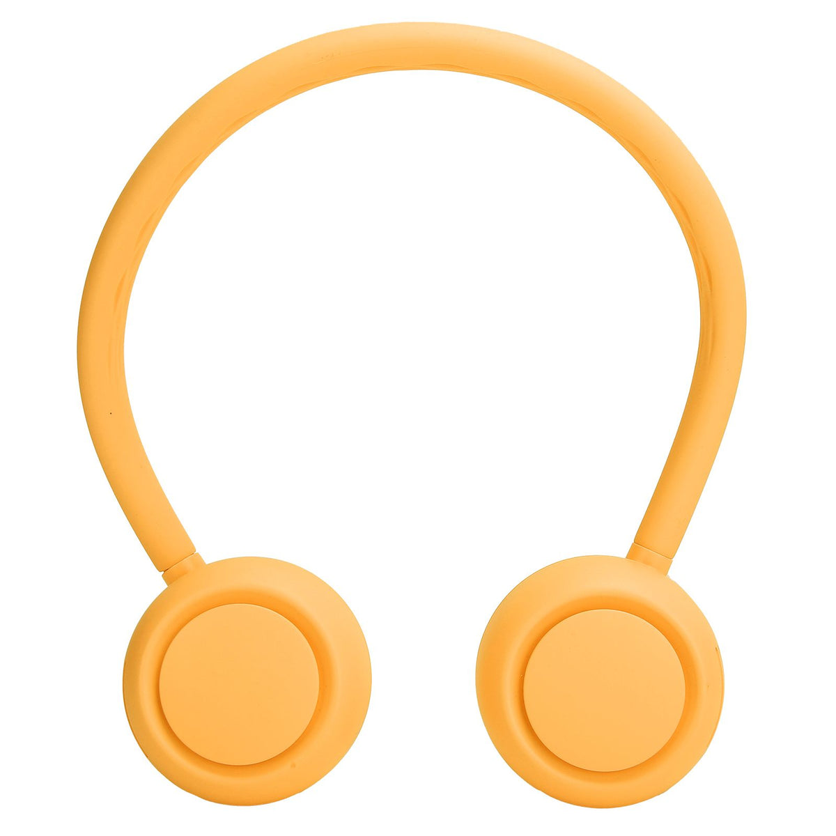 Fanless Hanging Neck Fan Adjustable USB Charging Silent Sports Fan for Home School OutdoorYellow 2000mAh