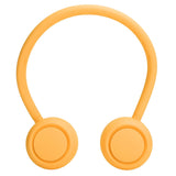 Fanless Hanging Neck Fan Adjustable USB Charging Silent Sports Fan for Home School OutdoorYellow 2000mAh