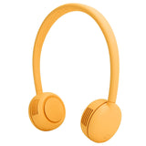 Fanless Hanging Neck Fan Adjustable USB Charging Silent Sports Fan for Home School OutdoorYellow 2000mAh