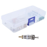 51PCS/Set Air Conditioning Valve Core Remover Tool sealing Gasket A/C Repair Tool for R410/R22 - Top-Down View