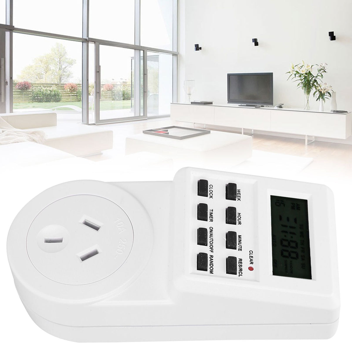 Timer Switch Plug Intelligent Programmable Outlet Timer Socket for Electrical Appliance(TST01AU Plug 240V)