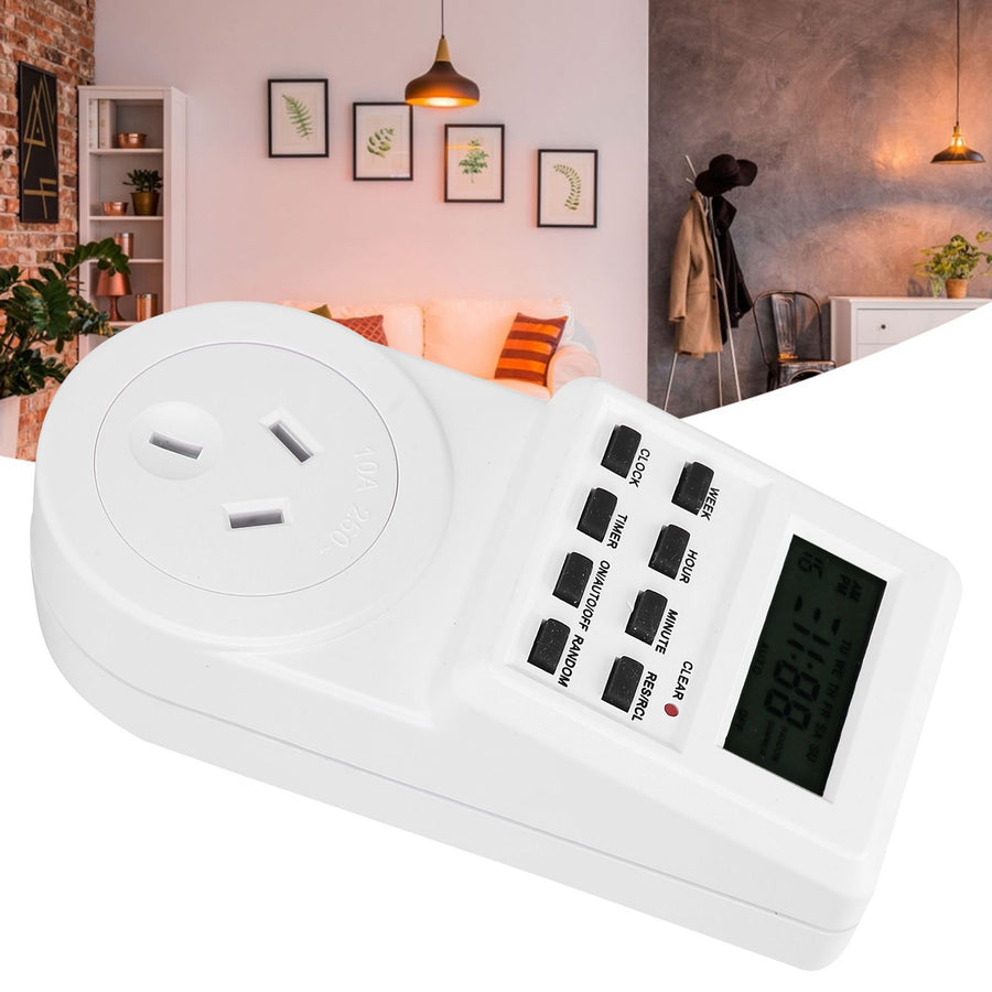 Timer Switch Plug Intelligent Programmable Outlet Timer Socket for Electrical Appliance(TST01AU Plug 240V)