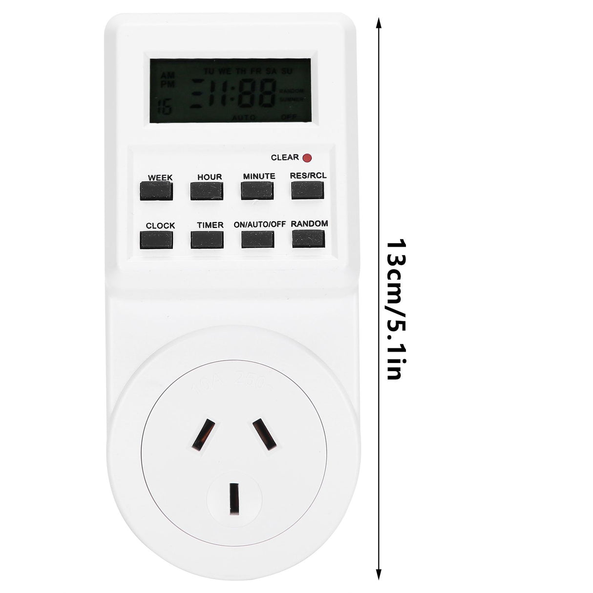 Timer Switch Plug Intelligent Programmable Outlet Timer Socket for Electrical Appliance(TST01AU Plug 240V)