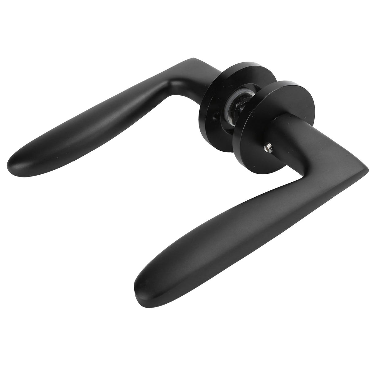 Entry Door Handle Lock Locking Lever Handle Set Reversible for Right Left Sided DoorsH Style