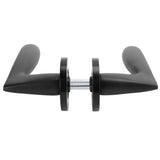 Entry Door Handle Lock Locking Lever Handle Set Reversible for Right Left Sided DoorsH Style - Rear View