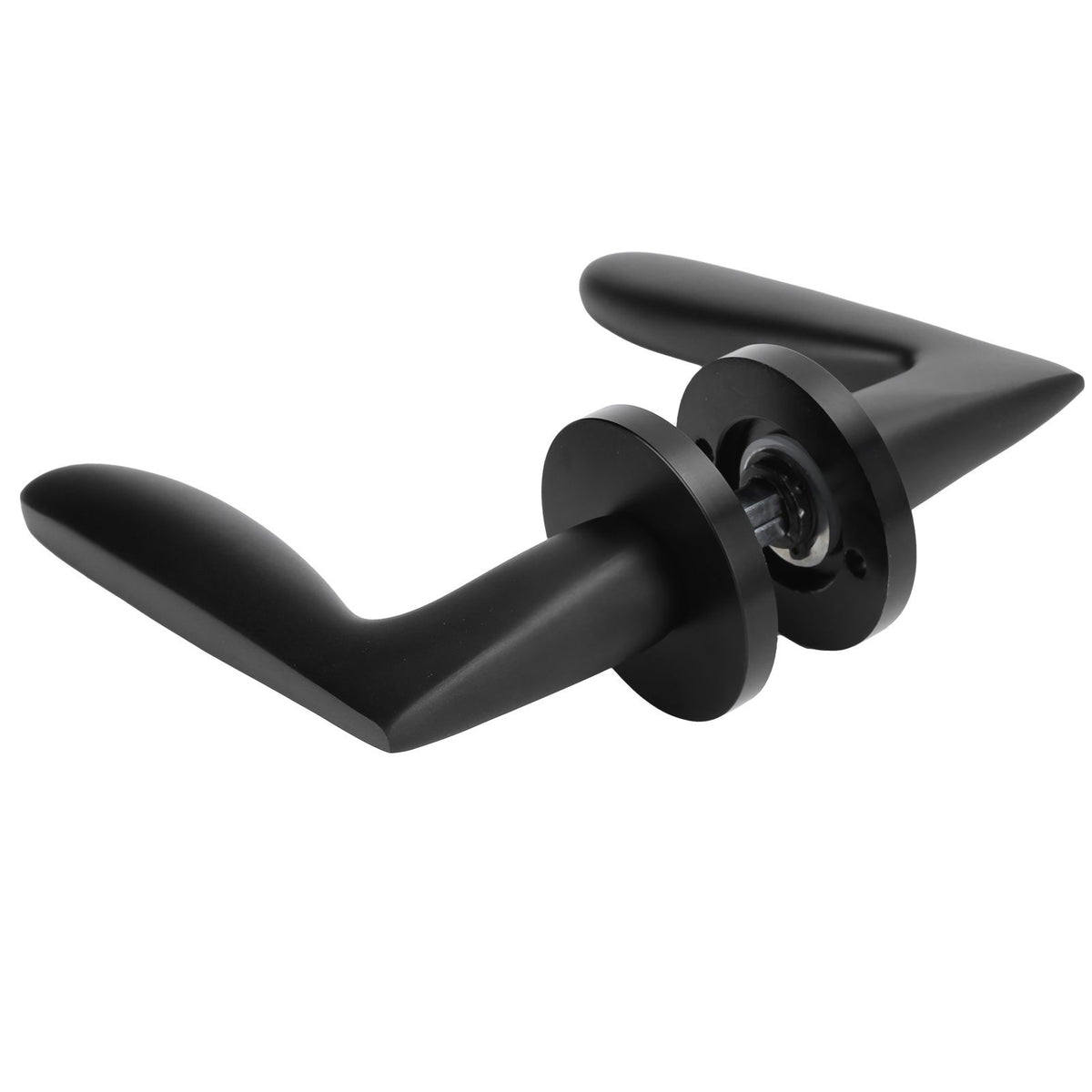 Entry Door Handle Lock Locking Lever Handle Set Reversible for Right Left Sided DoorsH Style