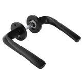 Entry Door Handle Lock Locking Lever Handle Set Reversible for Right Left Sided DoorsI Style - Front View