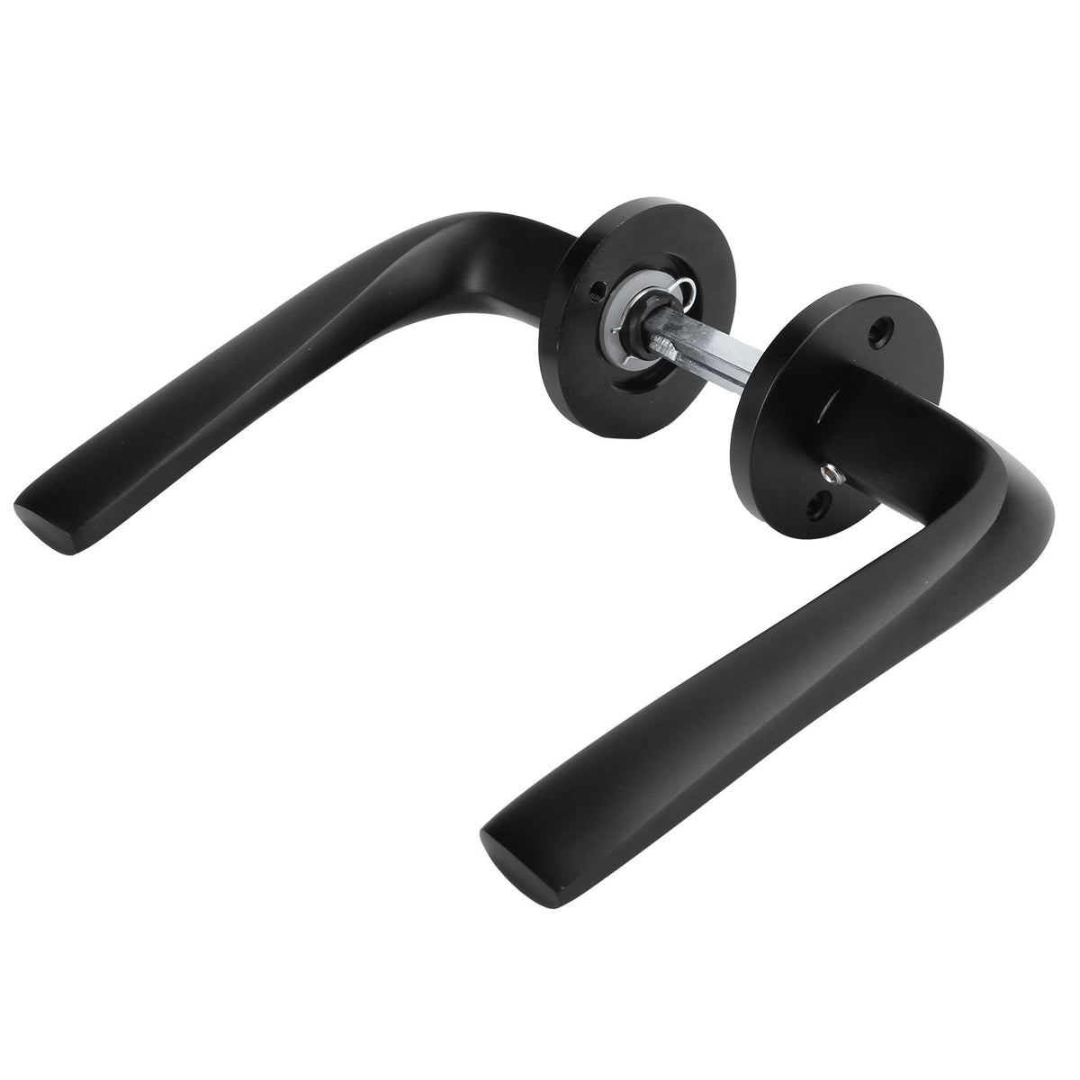 Entry Door Handle Lock Locking Lever Handle Set Reversible for Right Left Sided DoorsI Style