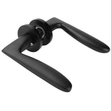 Entry Door Handle Lock Locking Lever Handle Set Reversible for Right Left Sided DoorsK Style - Side View