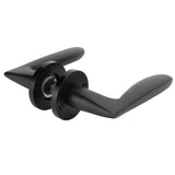 Entry Door Handle Lock Locking Lever Handle Set Reversible for Right Left Sided DoorsK Style - Top-Down View