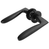 Entry Door Handle Lock Locking Lever Handle Set Reversible for Right Left Sided DoorsK Style