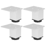 4Pcs Sofa Leg Aluminium Alloy Square Adjustable Cabinet Foot Furniture Hardware Fittings60mm - Front View