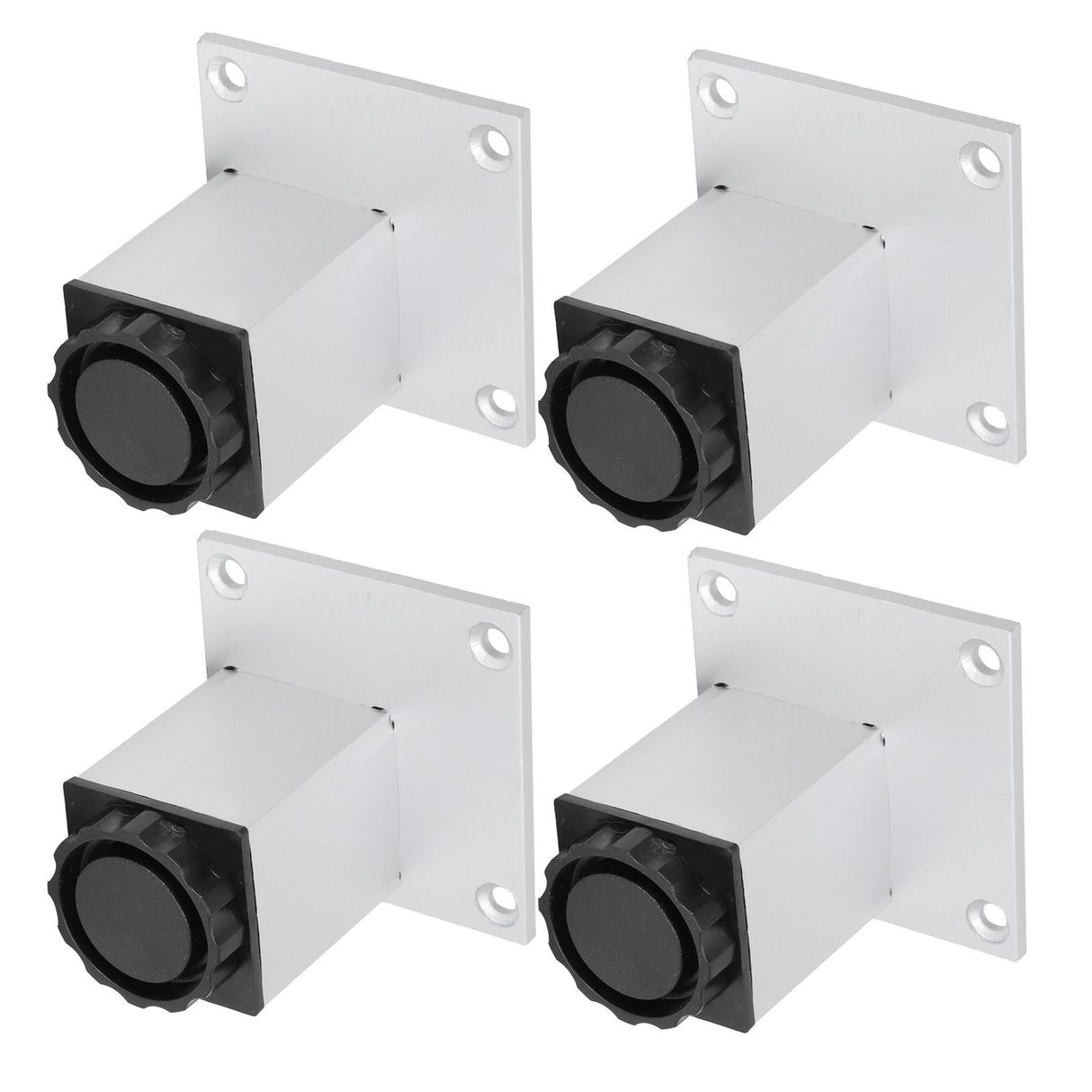 4Pcs Sofa Leg Aluminium Alloy Square Adjustable Cabinet Foot Furniture Hardware Fittings60mm