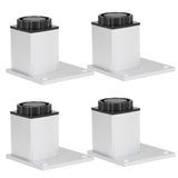 4Pcs Sofa Leg Aluminium Alloy Square Adjustable Cabinet Foot Furniture Hardware Fittings60mm - 45-Degree Angle