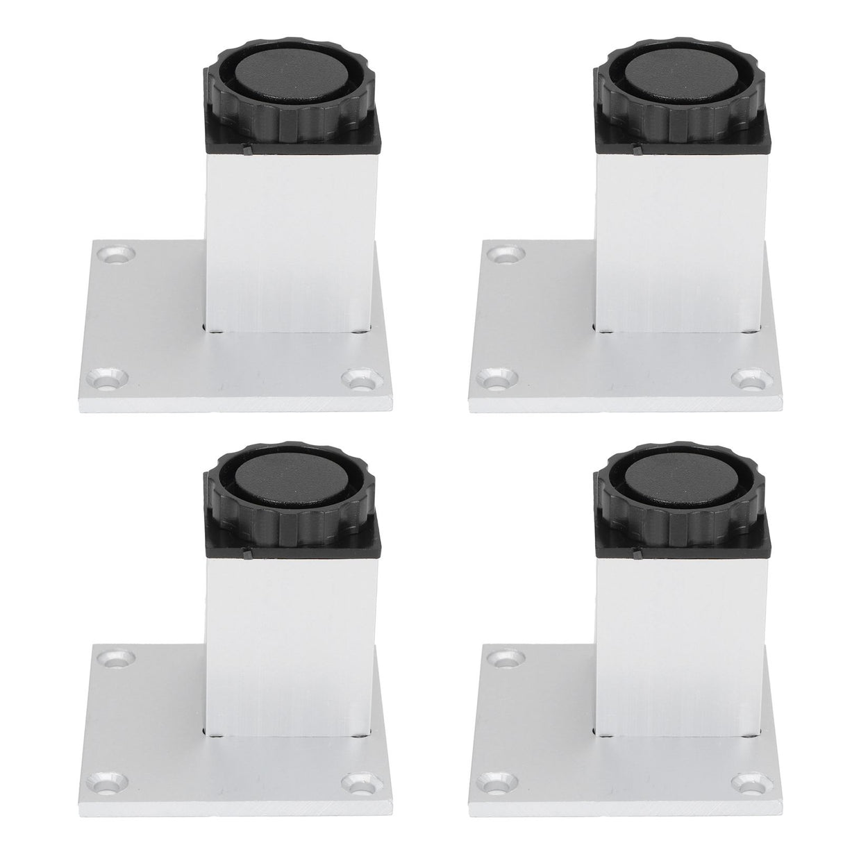 4Pcs Sofa Leg Aluminium Alloy Square Adjustable Cabinet Foot Furniture Hardware Fittings60mm
