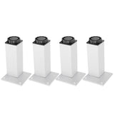 4Pcs Sofa Leg Aluminium Alloy Square Adjustable Cabinet Foot Furniture Hardware Fittings120mm